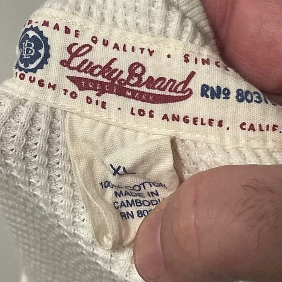 Lucky Brand Mens Shamrock Racing Thermal Long Sleeve Shirt XL Built for Speed - Picture 8 of 9